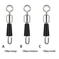 thumbnail image 3 of Soidarity Conector de anzuelo de alta resistencia para ahorro de espacio, accesorios para peces, aparejos de pesca profesionales, Clip Fastlink, 100 piezas Pescar Tamaño mediano Soidarity OD028554-02, 3 of 6