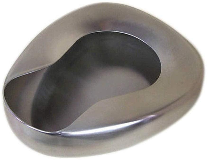 Case of 6 Stainless Steel Bedpans. Steel Contoured Bedpan for Bedbound Patient, Elderly Women