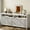Antique White, variant on Yiwa Fluted Storage Cabinet 65.8" Adjustable 3-Tier, Modren Entryway Organizer with Fluted Doors and Gold Handle, Waterproof Design for Kitchen, Dining Room, and Home Office