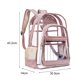 thumbnail image 2 of Bolso escolar transparente para mujer 2019 nueva versión coreana bolso de gelatina de moda versátil mochila simple bolso de mujer bolso de PVC - oro rosa Anggrek Otros, 2 of 8