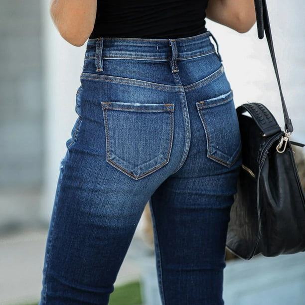 jovati Jeans for Women High Waist Women Fashion High Waist Pocket