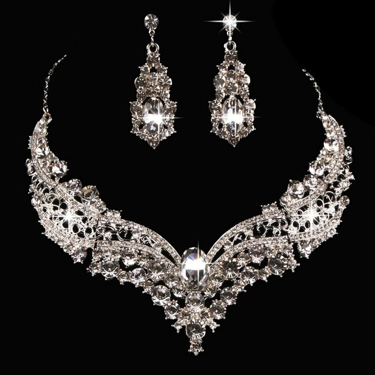 Dubai Gold Jewelry Bridal Necklace Earring Set - Bohemian Style