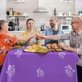 thumbnail image 6 of Purple Rectangle Tablecloth, Lavender Table Cloths 60x120 Inch, Water-Repellent Stain Resistant and Wrinkle-Free, Purple Table Cover for Home Kitchen Dining Party Patio Indoor Outdoor Use, 6 of 6