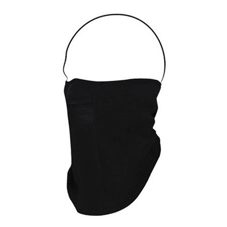 Zan Headgear Microfleece Face Mask with Mesh Mouth Black WFMF114