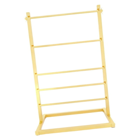 KLKCMS Ribbon Organizer 5 Layer Ribbon Rack for Retail Shop Flower Store Craft Room Gold