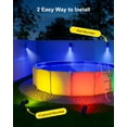thumbnail image 4 of Yinghao 4 Pack Color Change Solar Spotlights Outdoor Waterproof Led Landscape Spot Light Uplighting for Halloween Decoration, Wreath, Santa Claus, Elk, 4 of 11