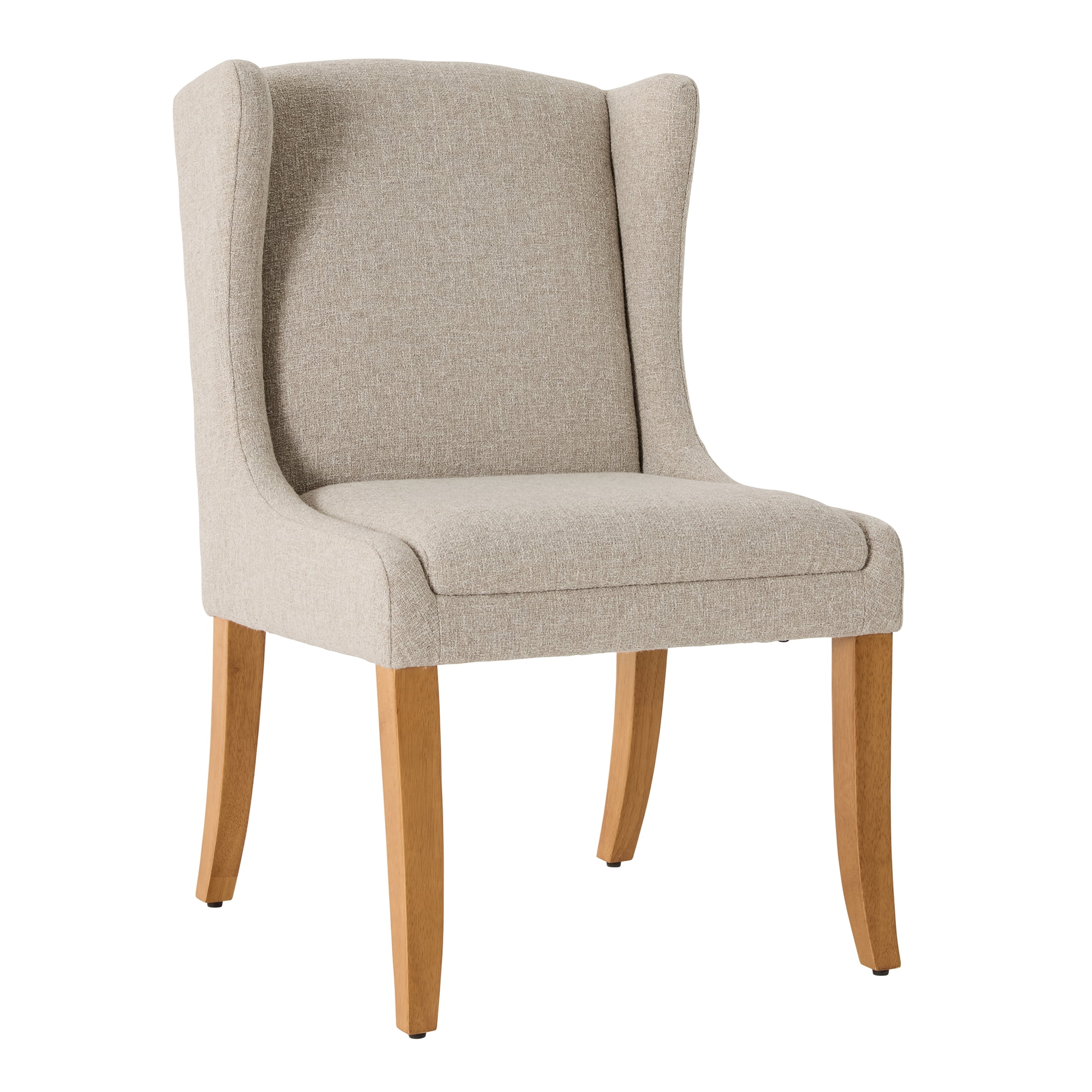 Better Homes & Gardens Windsor Upholstered Wingback Dining Chair 2 Pack, Wheat
