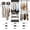 Black, variant on Armocity 96'' Closet Organizer System with 3 Shelving Towers and 3 Hanging Rods, 8FT Walk-in Closet System for Bedroom, Closet, White