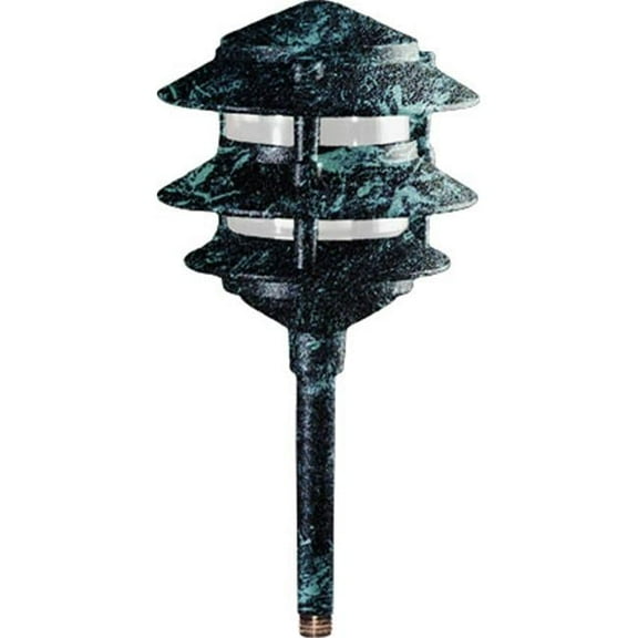 Dabmar Lighting LV102-VG Cast Aluminum Three Tier Pagoda Light- Verde Green