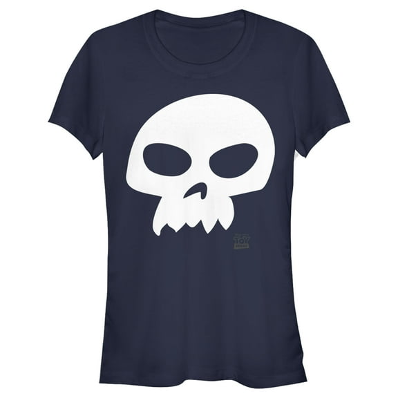 Junior's Toy Story Sid Skull  Graphic Tee Navy Blue Large