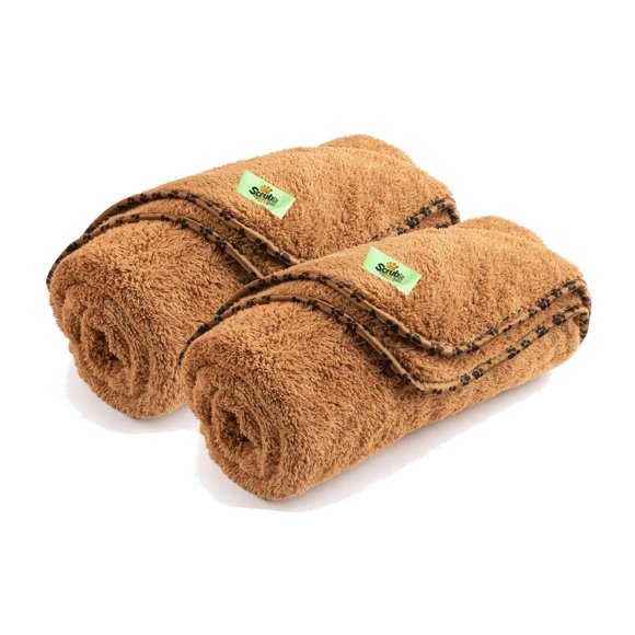 SCRUBIT Couverture pour Chien en Polaire 2 Pcs Couverture Douce et Chaude, Empreinte de Patte Moelleuse pour Lit/canapé Chats et Chiots - Grande Taille (53 x 31.5)