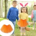 thumbnail image 1 of Conjunto de diadema y falda de gasa con orejas de conejo de Pascua | Vestido Zanahoria Rosa y Naranja | Fibra de poliéster, 7.09×11.81in Sombrero, 11.81×15.75in Disfraz | Fiesta, Decoración de, 1 of 6