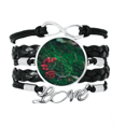thumbnail image 1 of Red Fruit Forestry Science Nature Scenery Bracelet Love Accessory Twisted Leather Knitting Rope Wristband, 1 of 3