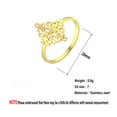 thumbnail image 5 of Gold Plated Filigree Ring Stainless Steel Jewelry Couple's Wedding Ring, 5 of 5