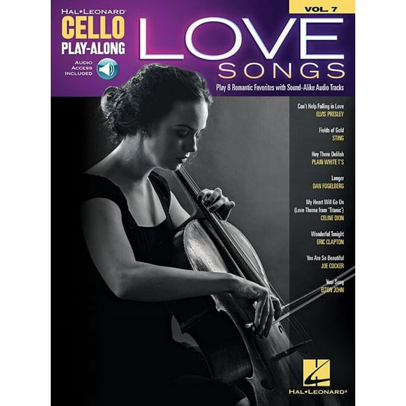 Hal Leonard Love Songs Cello Play-Along Volume 7 Book/Audio Online