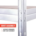 thumbnail image 6 of Ar Shelving 5- Tier Galvanized Steel Heavy Duty Garage Storage Shelving Unit with HDF Rack (39.2 in. W x 71 in. H x 20 in. D), 6 of 28