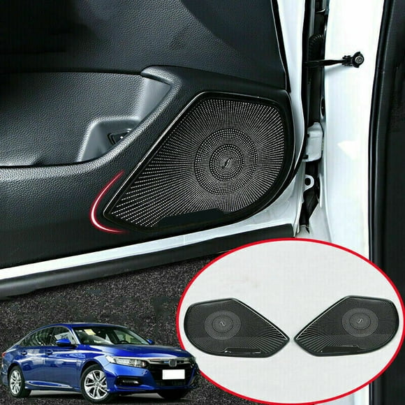 2* for Honda for Accord 2018-2022 Black Titanium Inner Door Horn Speaker F for Ram e Trims