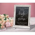 thumbnail image 2 of Framed Tabletop Chalkboard Sign, 9.5" x 14", Rustic Wood Frame, Small Magnetic Chalkboard with Built-in Ledge and Folding Stand, One White Chalk Marker Included, by Better Office Products (Whitewash), 2 of 5
