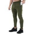 thumbnail image 2 of FEDTOSING Men's Gym Sweatpants Drawstring Green Running Joggers Trackpants with Zipper Pockets, 2 of 6
