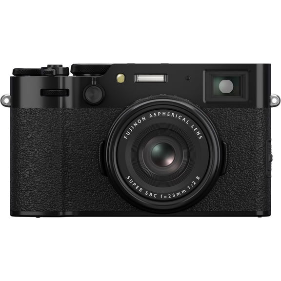 Restored FUJIFILM X100VI 40.2MP APS-C Fixed-Lens Digital Camera with 23mm F2 Lens, 6.2K Video, Black, International model.