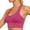 Hot Pink, variant on Womens Casual Tops Solid Color Crop Neck Crop Tops for Women,Black,L