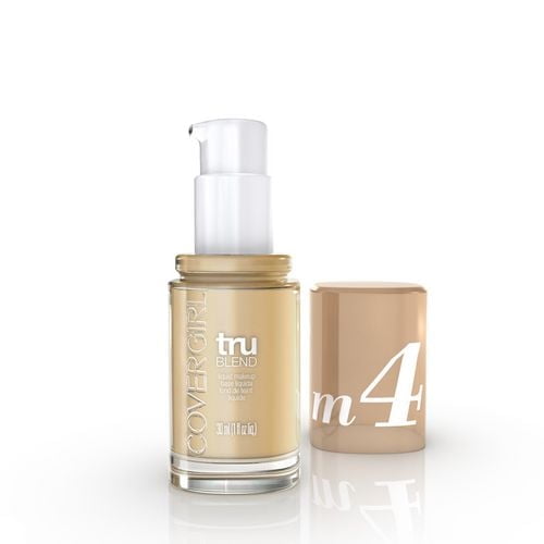 COVERGIRL TruBlend Hydrating Foundation, dewy finish, lasts all day, lightweight, oil-free formula, blurring imperfections, 100% Cruelty-Free, For a seamlessly flawless nude look