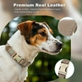 thumbnail image 3 of Plutus Pet Genuine Leather Dog Collar – Adjustable Pet Collar with Quick Release Metal Buckle, Soft Real Leather for Small Medium Large Dogs, Heavy Duty & Skin-Friendly (Ash Brown, S), 3 of 10