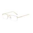 thumbnail image 3 of Gafas de miopía con montura de media montura que cambian de color y con alambre dorado para hombre y mujer, modernas, combinables con todo, con luz azul, 3 of 4