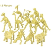 Assorted Dinosaur Fossil Skeleton Toys 6-7 Inch Figures -12 Piece- For Kids, Boys, Girls, Pretend, Play Time, Games,... by Kayco USA