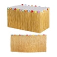 thumbnail image 4 of Vjnyvs Grass Table Skirts Hawaiian Table Decorations Party Grass Table Cloths Tropical Table Cover for Summer Beach Garden, 4 of 7