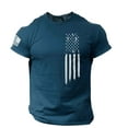 thumbnail image 2 of jsaierl T-shirts Graphiques 3D pour Hommes T-shirts à Manches Courtes avec Imprimé de la Fête de l'Indépendance T-shirts d'Été à Col Rond T-Shirt Décontracté Hauts de Gym pour Muscles, 2 of 5