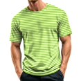 thumbnail image 3 of Mfakffe Shirts For Men Casual Striped T-Shirts Short Sleeve Crewneck Basic Tee, 3 of 5