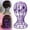 Purple, variant on When Traveling I Want Short Hair Wig Stands and Portable Foldable Wig Dryers. . Wig Holder. Travel Wig Stand. with A Hollow Human Body Model Display Head - Cos Wig Accessories Purple, Other, Back