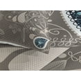 thumbnail image 3 of Ambesonne Ethnic Quilted Coverlet 3 Pcs, Orienta Swirled Branch, Queen Size, Pale Brown Teal, 3 of 4
