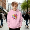 thumbnail image 2 of IWRICH Kids Funny Ice Cream Drips Hoodie 4 1 Graphic Sweatshirt For Boys and Girls Loose Casual Pullover tops,size 1-12 years Pink 140, 2 of 4