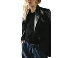 thumbnail image 2 of Wassery 2023 Women's Autumn Cropped Knit Tops Solid Color Ribbed Round Neck Long Sleeve Loose Sweaters Knitwear Teen Girls  Vintage Streetwear, 2 of 6