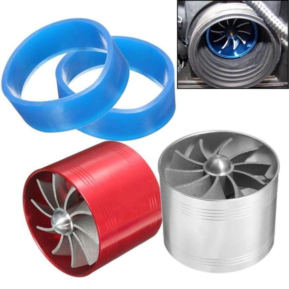 Langgg Air Intake Turbo Turbocharger Fuel Gas Saver Fan Red