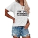 thumbnail image 2 of Blusa holgada suave y elegante con estampado de letras, manga corta para fiestas, talla S, camiseta de cuello redondo para mujer en gris grafito, 2 of 6