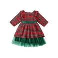 thumbnail image 2 of KANG Enchanted Christmas Bell Dress | Red Tulle Princess Gown with Festive Print | Magical Holiday Party DressGreen110, 2 of 9