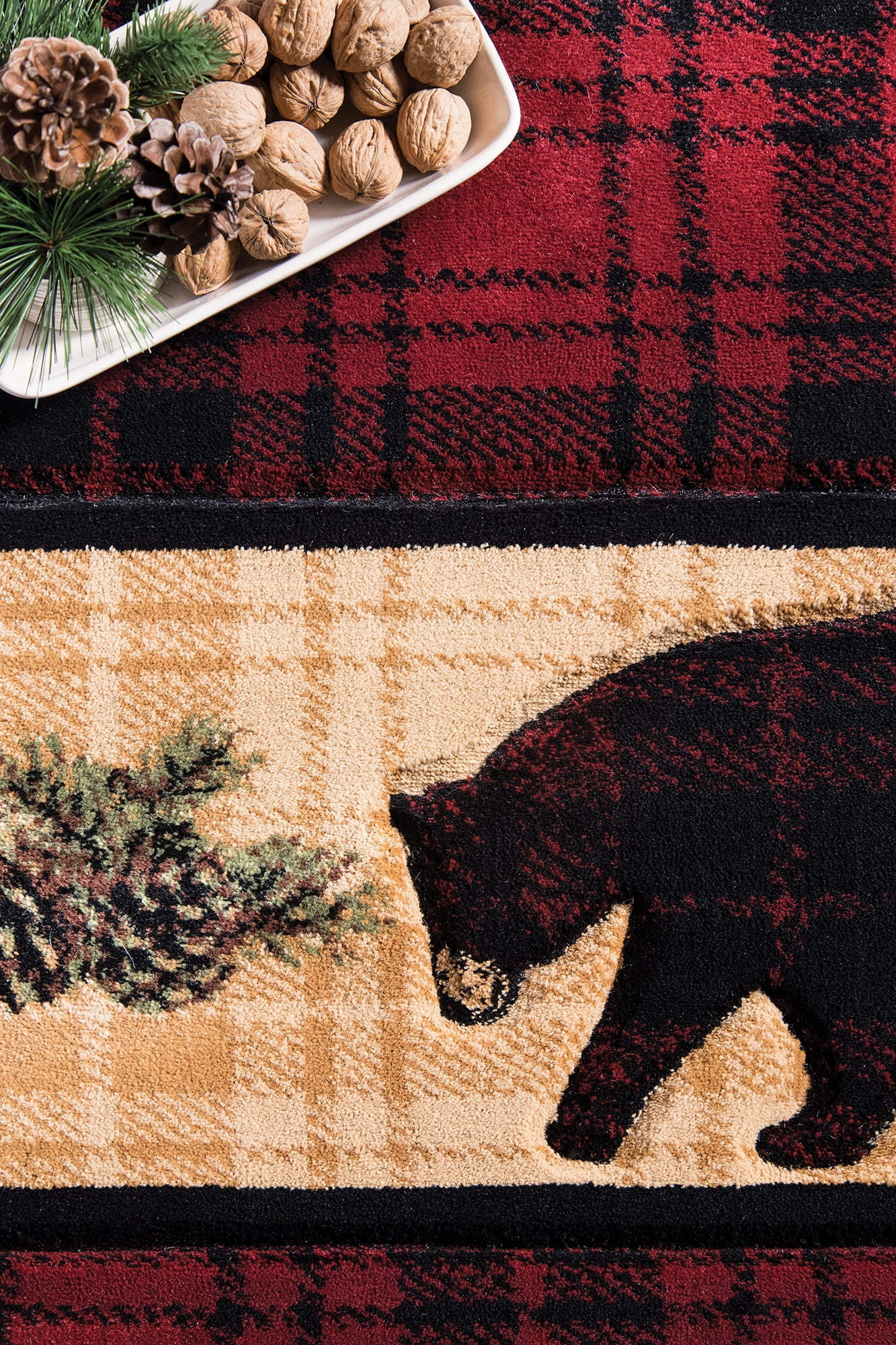 United Weavers of America Lodge Plaid Hand-Made Area Rug, 1.83' x 2.67'