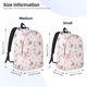 thumbnail image 2 of Disketp Swan And Flowers print Canvas Backpack Lightweight Travel Daypack Student Rucksack Laptop Backpack-Medium, 2 of 5