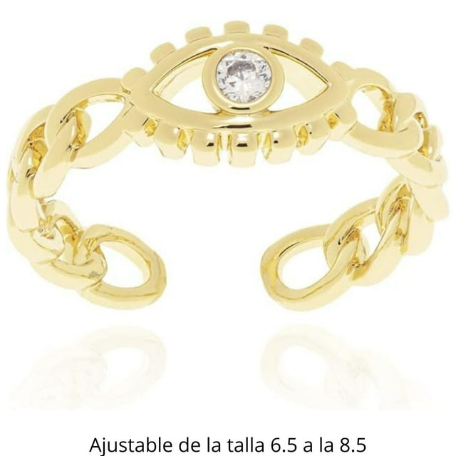 Anillo dorado ajustable CYRA de estrellas