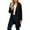 Black, variant on Arlun Womens Peacoat Winter Warm Long Sleeve Notch Lapel Mid Long Trench Coats Wool Blend Open Front Solid Color Soft Comfy Work Casual Wear Hooded Overcoat Light Gray XL