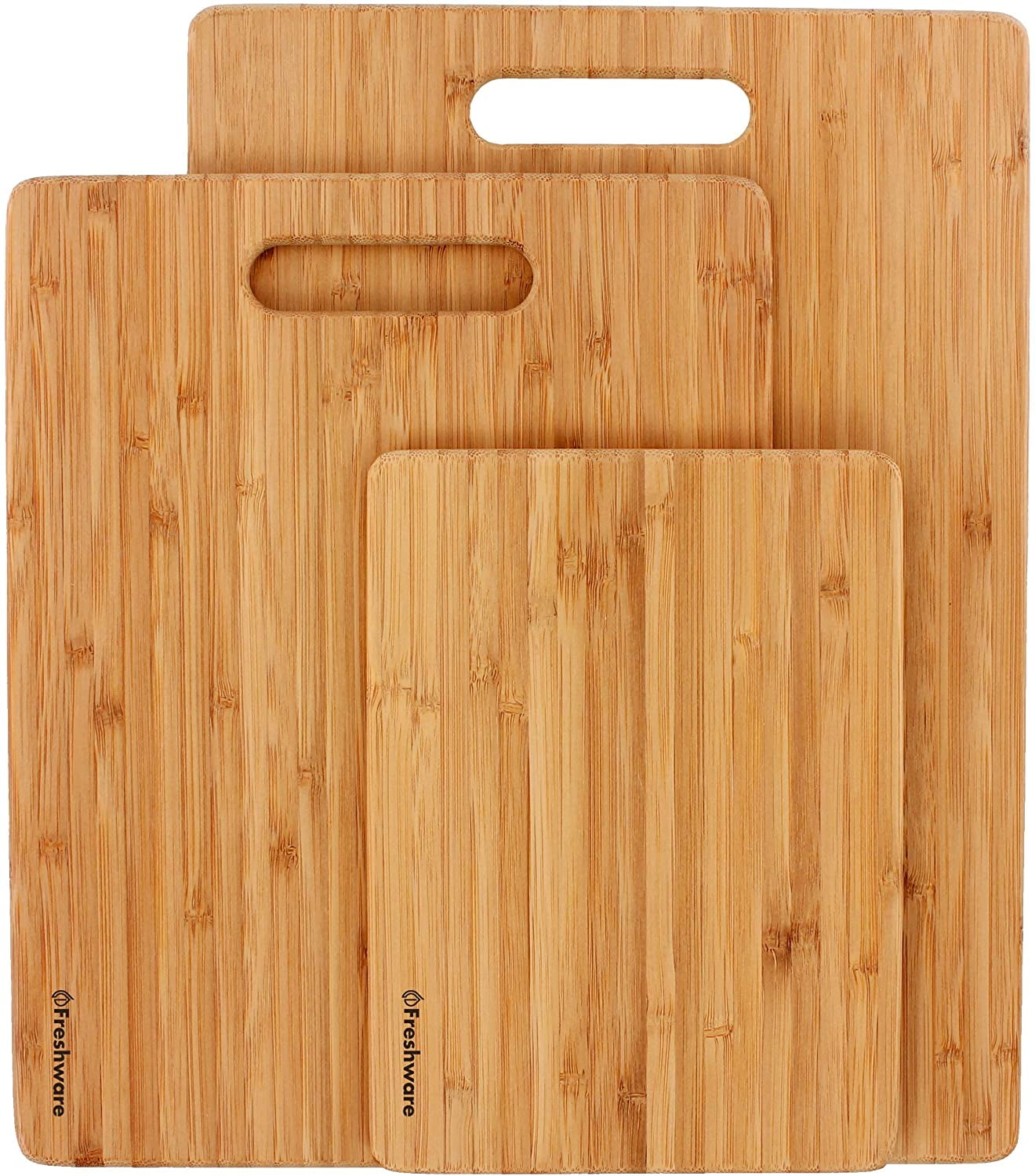 3 Different Sizes Of Bamboo Chopping Boards With Inner Handles, Thawing  Boards, Square Bamboo And Wood Chopping Boards, Kitchen Fruit Chopping  Boards, Camping Portable Small Vegetable Boards - Temu
