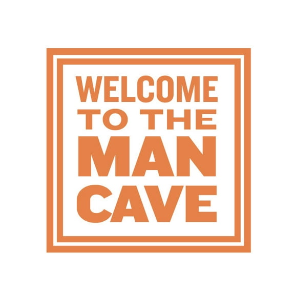Welcome to the Man Cave Vinyl Decal - Large - Persimmon
