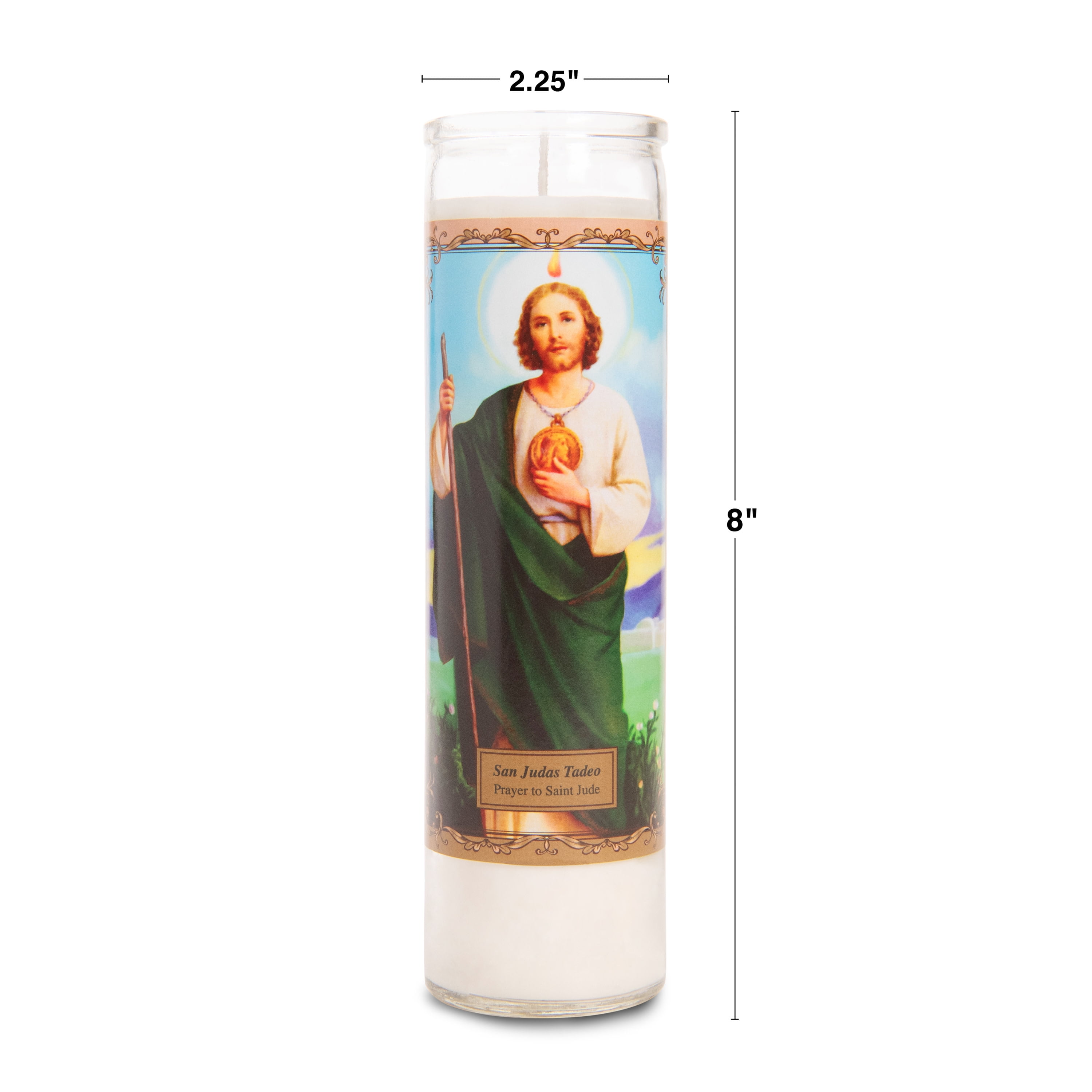 Luz De Gracia Prayer to Saint Jude Unscented Religious Candle, 9.87 oz