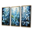 thumbnail image 3 of Designart "pasture Of Forgetmenots Flowers III" Floral & Botanical Framed Wall Art Set Of 3 - Blue Meadow Frame Gallery Wall Set For Home Decor, 3 of 6