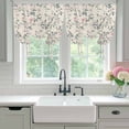 thumbnail image 4 of Spring Flowers Tie Up Curtains for Windows, Balloon Window Shades, Blue Pink Floral Leaves Farmhouse Vintage Plants Kitchen Window Treatments Roll Up Curtain for Basement/Nursery 52"x45", 4 of 8