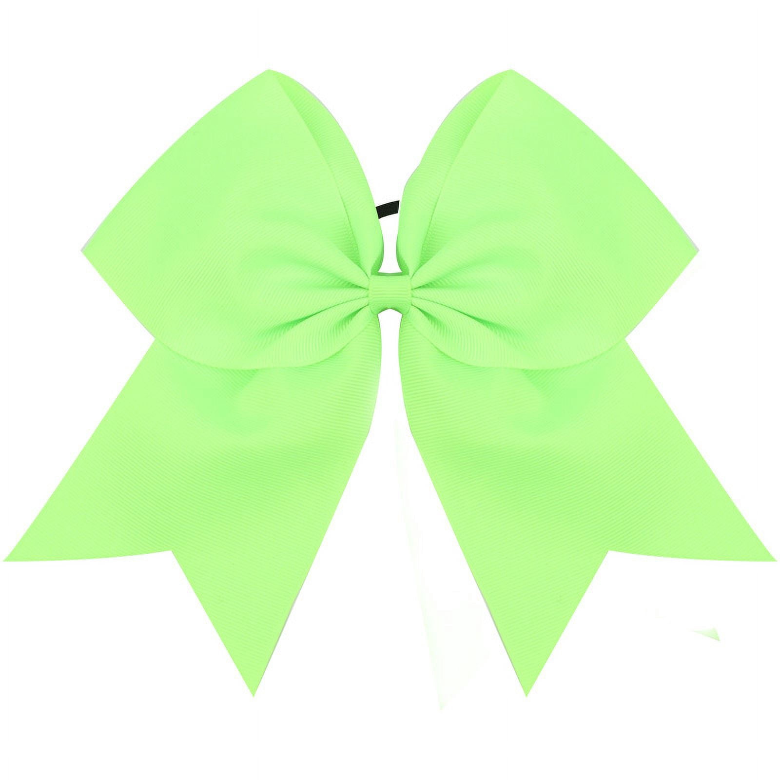 Vorkoi 2PCS Large Cheer Bows for Cheerleaders Hair Bows for Girls Softball Hair Bows Teen Girls College Sports Elastic Ponytail Holder School Cheerleading Hair Accessories 8 Inch Bows for Girls