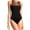 Black, variant on Plus size Swimsuits Women Swimwear Black Gauze Backless Elastic Beachwear